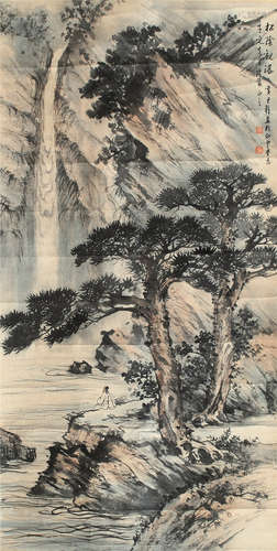 黄君璧（1898～1991） 山水 立轴 设色纸本