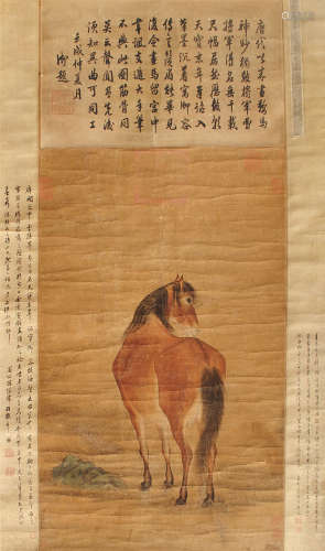 曹霸（约704～约770） 骏马图 立轴 设色纸本