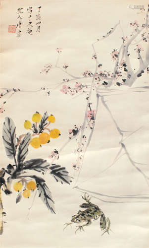 唐云（1910～1993） 清赏图 立轴 设色纸本