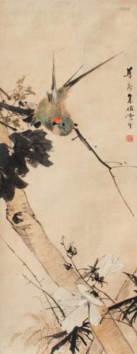 朱梦庐（1826～1900） 花鸟 镜片 设色纸本
