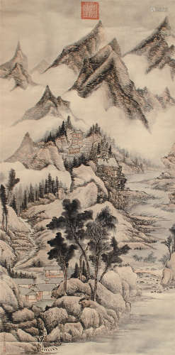 董邦达（1696～1769） 山水 立轴 设色纸本