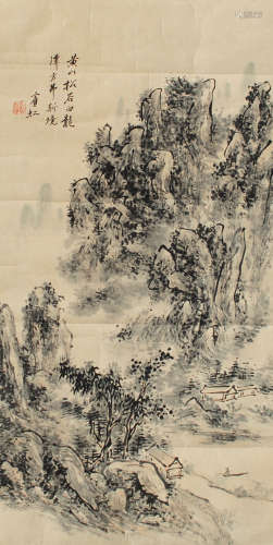 黄宾虹（1865～1955） 山水 镜片 设色纸本