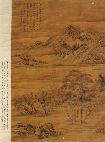 恽寿平（1633～1690） 山水 立轴 设色绢本