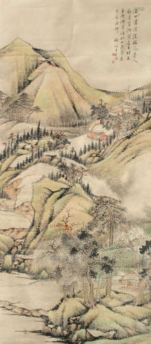 王学浩（1754～1832） 山水 立轴 设色纸本