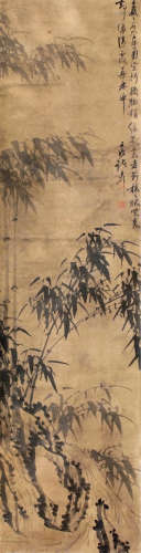 诸昇（1617～1691） 墨竹 立轴 水墨绢本