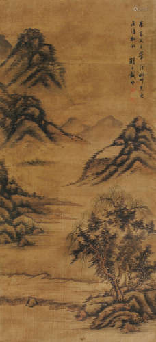 戴熙（1801～1860） 山水 立轴 设色绢本