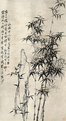 郑板桥（1693～1765） 竹石 立轴 水墨纸本