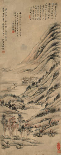 王鉴（1598～1677） 山水 镜片 水墨纸本