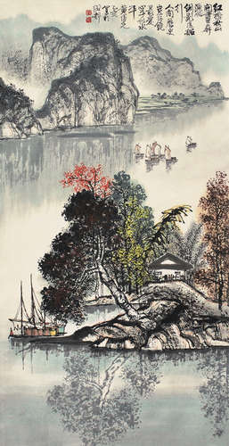 黄纯尧（1925～2007） 山水 立轴 设色纸本