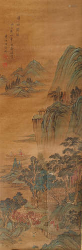 吕焕成（1630～1705） 山水 立轴 设色绢本