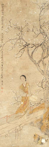 费丹旭（1802～1850） 人物 镜片 设色纸本