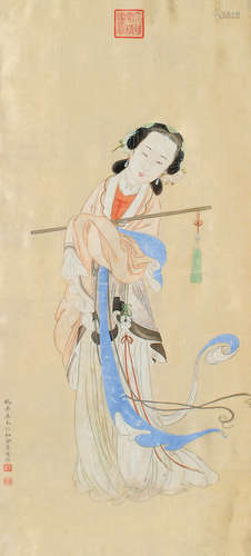 余集（1738～1823） 仕女 立轴 设色绢本