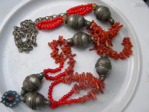 Antique Tibetan Coral Necklace