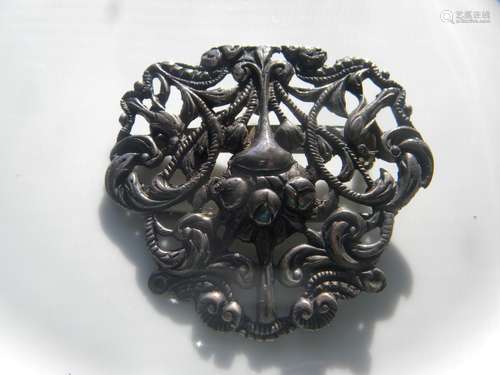 Antique Sterling Brooch Pin