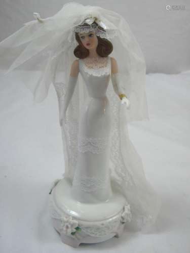 Vintage Porcelain Bridal Music Box