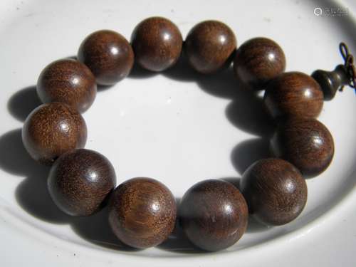 Antique CHINESE BUDDAH Chen Xiang PRAYER BEADS BRACELET