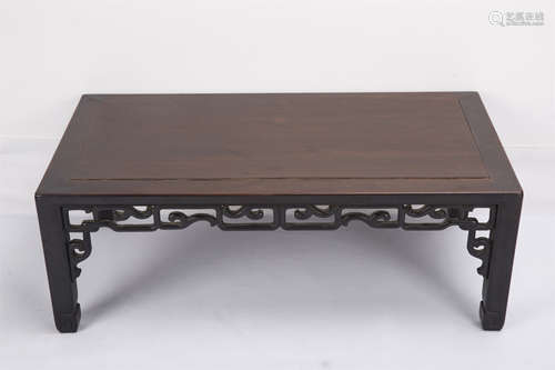 A Chinese Carved Rosewood Low Table