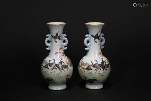 A Pair of Chinese Porcelain Vases