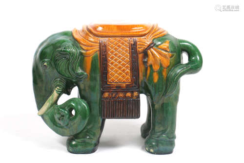 A Chinese Porcelain Elephant