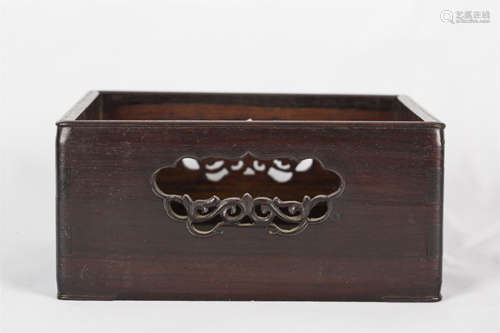 A Chinese Carved Rosewood Box