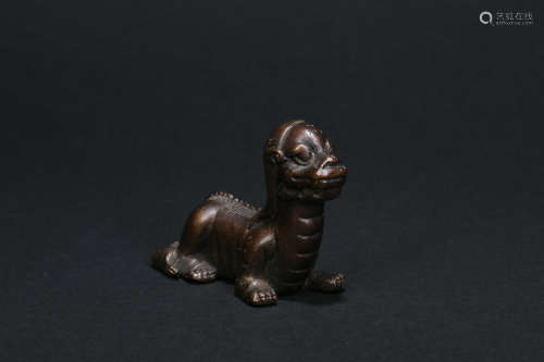A Chinese Bronze Foo Dog
