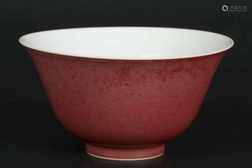 A Chinese Red Glazed Porcelain Bowl