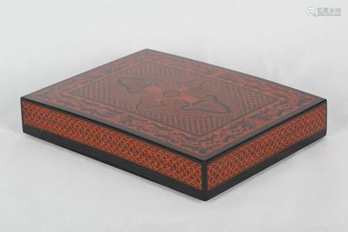 A Chinese Lacquer Box with Cover 