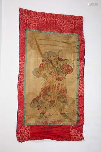 A Chinese Embroidery Guanyu