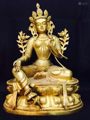 Chinese Gilt Bronze Buddha Statue