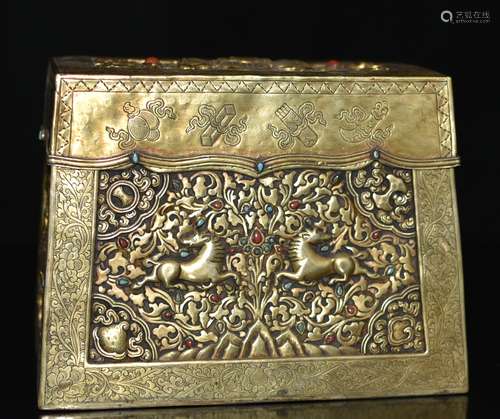 Chinese Gilt Bronze Box