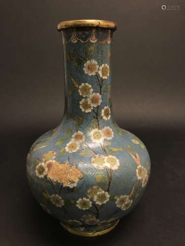 Chinese Bronze Cloisonne Enamel Globular Vase