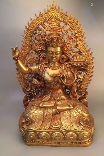 Chinese Gilt Bronze Buddha Sculpture