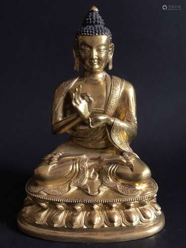 Chinese Gilt Bronze Buddha Statue