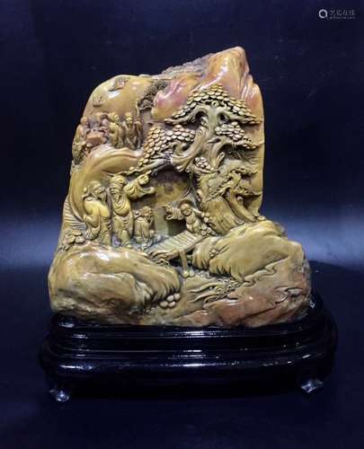 Chinese Carving Shoushan Stone Ornament