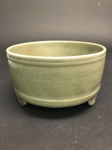 Chinese Ru Yao Tripod Censer