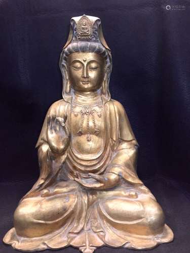 Chinese Gilt Bronze Buddha Statue