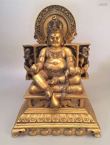 Yongle Mark, Chinese Gilt Bronze Buddha Sculpture