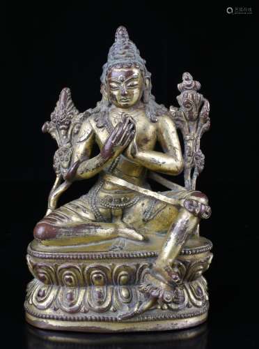 Chinese Gilt Bronze Buddha Statue