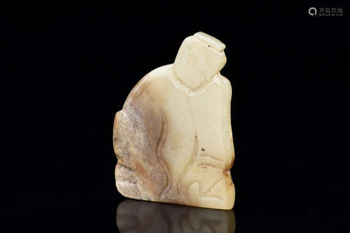 JADE CARVED 'MAN' FIGURE