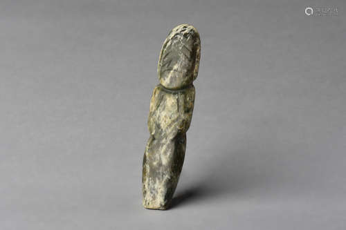 HONGSHAN CULTURE CELADON JADE CARVED ORNAMENT