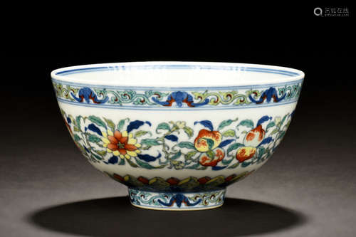 DOUCAI 'PEACHES' BOWL