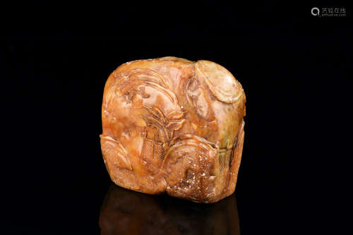 SHOUSHAN SOAPSTONE CARVED STAMP SEAL