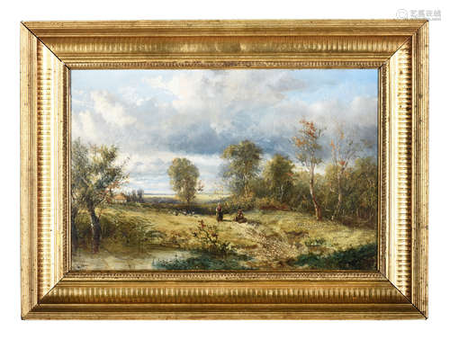 CARL OVE JULIAN LUND: FRAMED OIL PAINTING 'FARM'