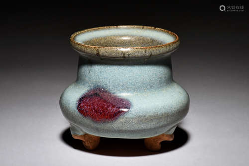 JUN WARE CELADON GLAZED TRIPOD CENSER