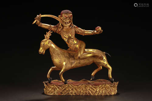 GILT BRONZE VAJRAYOGINI FIGURE