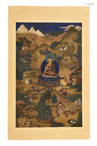 TIBETAN SHAKYAMUNI THANGKA