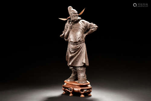 YIXING ZISHA 'ZHONG KUI' STANDING FIGURE