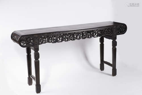 ZITAN WOOD CARVED LONG TABLE