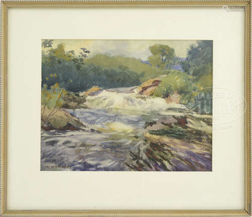 CHARLES HENRY RICHERT (American, 1880-1974) THREE FRAMED LANDSCAPE WATERCOLORS.