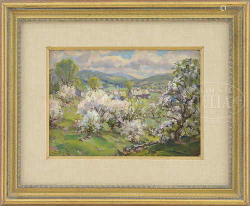 THOMAS R. CURTIN (American, 1899-1977) “APPLE BLOSSOM TIME”.